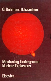 Cover of: Monitoring underground nuclear explosions