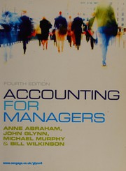 Cover of: Accounting for managers