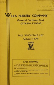 Cover of: Fall wholesale list: October 5, 1942