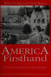 Cover of: America Firsthand: From Reconstruction to the Present