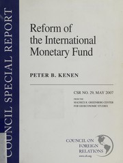 Reform of the International Monetary Fund by Peter B. Kenen
