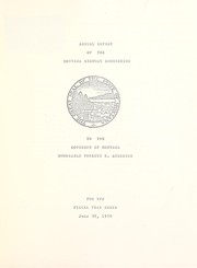 Cover of: Annual report of the Montana Highway Commission