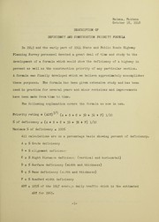 Cover of: Description of Defiency and Construction Priority Formula