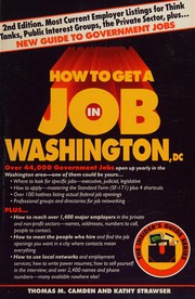 Cover of: How to get a job in Washington, DC