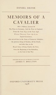 Cover of: Memoirs of a cavalier ... by Daniel Defoe