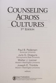 Cover of: Counseling across cultures