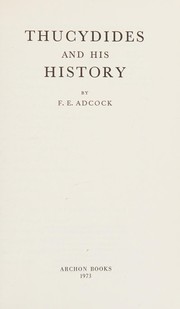 Cover of: Thucydides and his history.