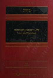 Cover of: Modern family law: cases and materials