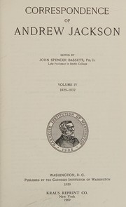 Cover of: Correspondence of Andrew Jackson