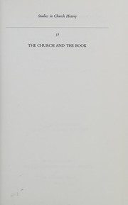 Cover of: The church and the book: papers read at the 2000 Summer Meeting and the 2001 Winter Meeting of the Ecclesiastical History Society