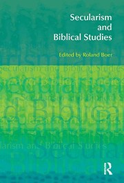 Cover of: Secularism and biblical studies