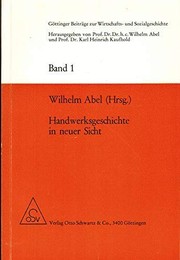 Cover of: Handwerksgeschichte in neuer Sicht