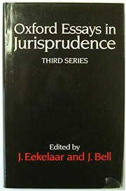 Cover of: Oxford essays in jurisprudence: third series