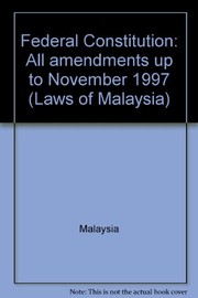 Cover of: Federal Constitution: all amendments up to November 1997