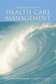 Cover of: Introduction to Health Care Management