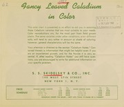 Cover of: Fancy leaved caladium in color