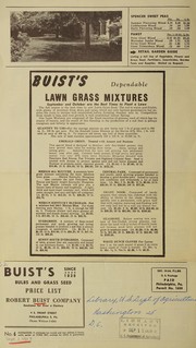 Cover of: Buist's bulbs and grass seed: price list : No. 4