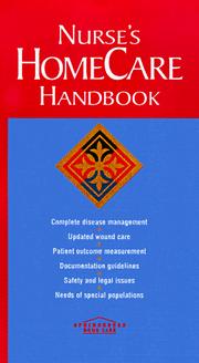 Cover of: Nurse's homecare handbook.