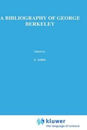 Cover of: A bibliography of George Berkeley