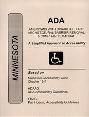 Cover of: ADA Americans with Disabilities Act Compliance Manual for Minnesota
