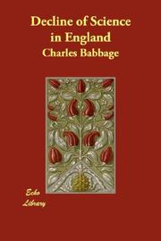 Decline of Science in England by Charles Babbage