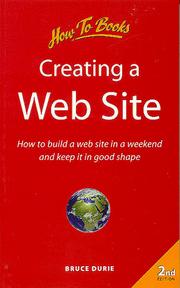 Cover of: Creating a Web Site: How to Build a Web Site in a Weekend and Keep It in Good Shape (Computer Basics)