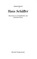 Cover of: Hans Schäffer: Steuermann in wirtschaftlichen und politischen Krisen