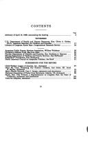 Cover of: Child protection oversight: Hearing before the Subcommittee on Human Resources of the Committee on Ways and Means, House of Representatives, One Hundred Sixth Congress, first session, April 22, 1999