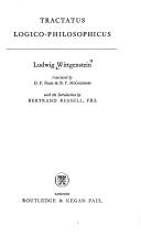 Tractatus logico-philosophicus by Ludwig Wittgenstein