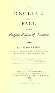 Cover of: The decline and fall of the English system of finance.