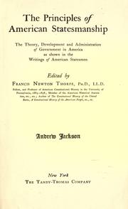 Cover of: The statesmanship of Andrew Jackson as told in his writings and speeches