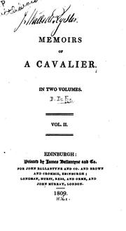 Cover of: Memoirs of a cavalier ...
