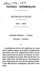 Politique contemporaine by Pierre Théodore Chéron de Villiers