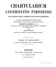 Cover of: Chartularium Universitatis parisiensis