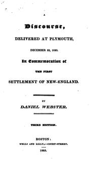 Cover of: discourse, delivered at Plymouth, December 22, 1820.