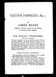 Cover of: The radical programme