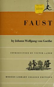 Faust by Johann Wolfgang von Goethe