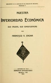 Cover of: Nuestra inferioridad económica sus causas, sus consecuencias