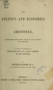 Cover of: The Politics and Economics