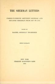 Cover of: The Sherman letters: correspondence between General and Senator Sherman from 1837 to 1891