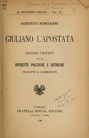 Cover of: Giuliano l'Apostata