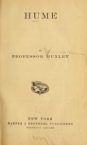 Cover of: Hume