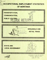 Cover of: Occupational employment statistics by Montana. Labor Market Information Section