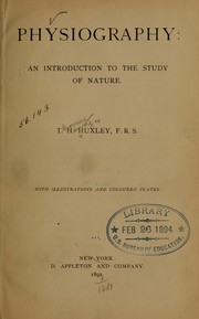 Cover of: Physiography: an introduction to the study of nature.