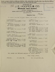 Cover of: Surplus seeds [price list] by J.E. Hoopes & Co