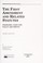Cover of: The First Amendment and related statutes