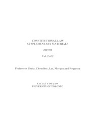 Cover of: Constitutional law: supplementary materials