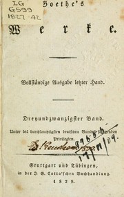 Werke by Johann Wolfgang von Goethe