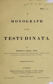 Cover of: A monograph of the Testudinata