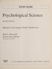 Cover of: Study Guide for Psychological Science, Second Edition